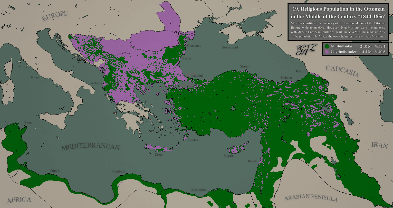 Religious Structure in the Ottoman Empire in the Mid -19th Century - 1850